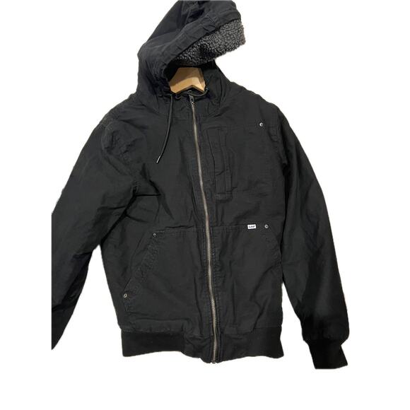 Lee Workwear Hooded Insulated Denim Jacket Mens S - Picture 1 of 4